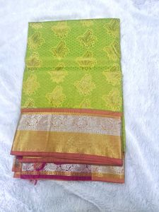 Elegant Green original  paatu Saree