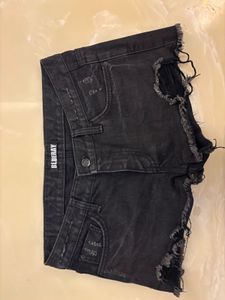 Black Denim Shorts