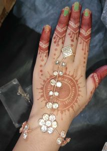 Hand Bracelet Attached Ring