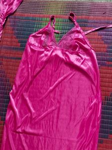 Pink Nighty Sat Length 49..