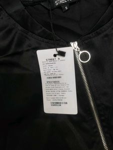 Black Satin Bomber Jacket