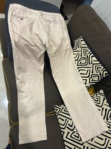 Beige Casual Pants