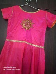 Girls Ethnic Dress Silk High Low Kurta