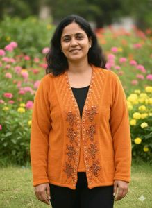 Elegant Embellished Cardigan Knitear Sweater