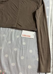 Khaki Colour Crop Top