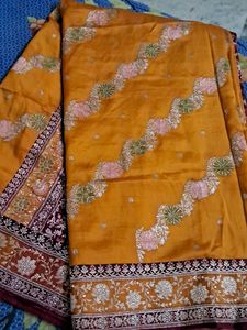 Mustard Silk Saree