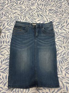 Denim Straight Skirt