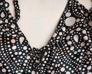 Satin Polka Dot Dress