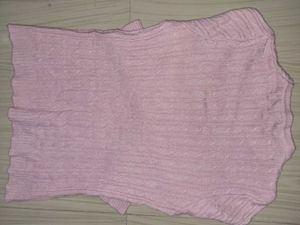 Pink Cable Knit Pullover Sweater