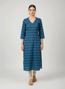 Elegant Blue Printed Kurta