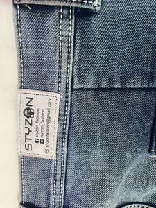 Blue Denim Cargo Pants