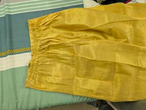 Yellow Striaght Pants For Suit/Kurti