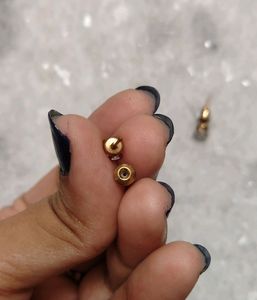 Mini gold-plated Diamond ear studs!💎✨