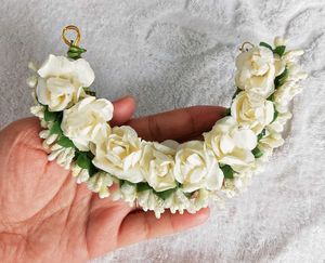 White Rose Hair Bun Accessory