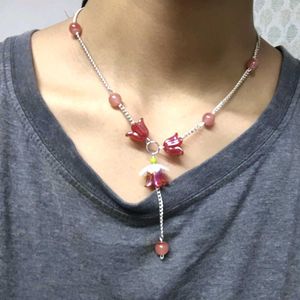Red Tulip Necklace