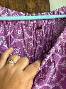 Purple Embroidered Kurta Set