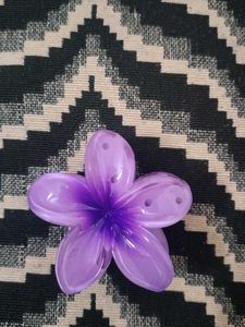 Purple Flower Hair Clip