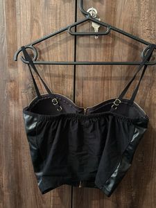 Black leather top