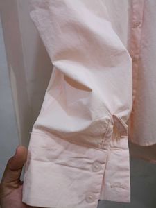 Blush Button-Down Top
