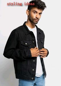Gopudu Black Classic Denim Jacket