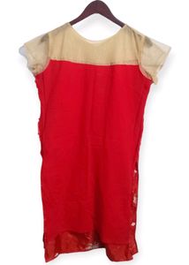 Red and Gold Traditional Embroidered Dress (Woman)