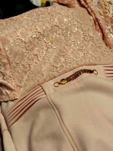 Elegant Pink Lace Dress For Girls