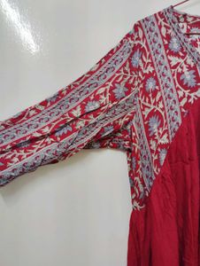 Red Empire Waist Dress