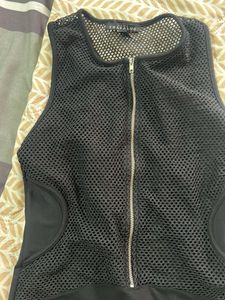Zara Chic Black Mesh Dress