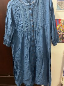 Blue Button-Down Kurti