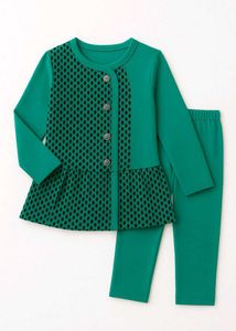 Woolen Green Dress for Girl