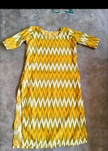 Yellow Zig Zag Kurti