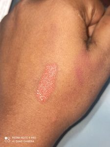 liquid lipstick.. very nice coffee shade.. iam giving it as It looks so nude on my skin tone.. used one time