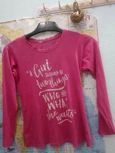 Pink Graphic Print Tee