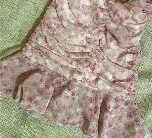 Pink Floral Bodycon Dress