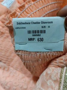 Peach Net Lehenga Skirt