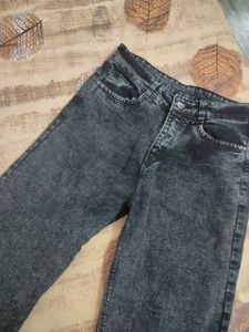 charcoal black straight fit jeans for women girls