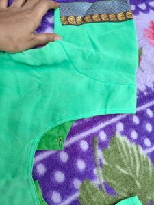 Green Saree Blouse