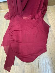 Corset And Pleated Mesh Skirt Co ord Set