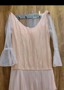 Elegant Pink Embellished Gown