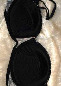 Floral Lace Cotton Blue Bra Size 40
