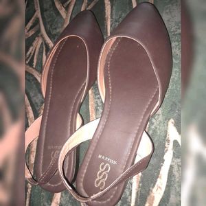 Brown Slingback Flats