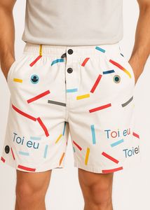Men Shots With design Two Pockets