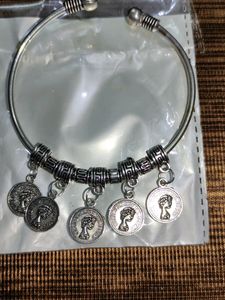 Oxidised Fine quality Coin Bracelet (Adjustable)