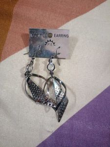 Unique Silver Tone Earrings