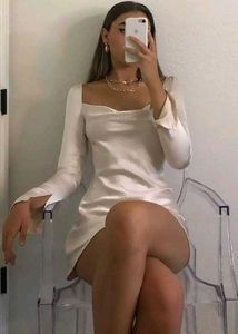 Princess Polly Mini Champagne Dress