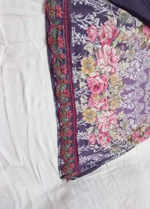 Dark Purple Pakistani Lawn Suit
