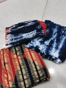 Dress Combo Saburi Printed And Golden Work