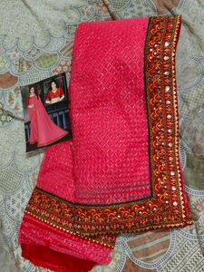 Gorgeous Pink net Saree
