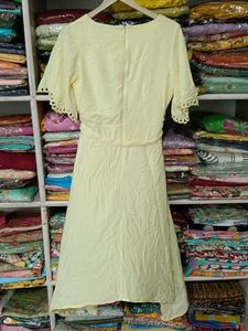 Pale Yellow High-Low Dress length -40 inches