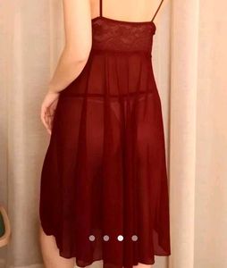 Burgundy Lace Babydoll